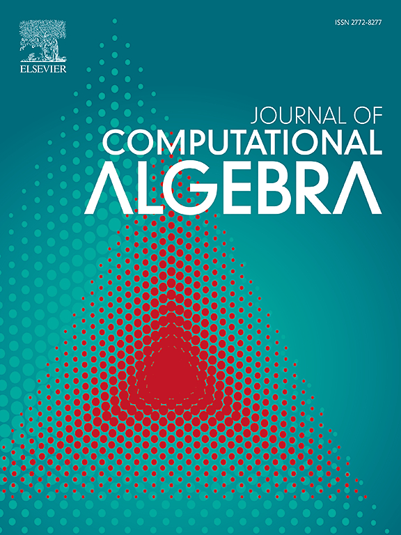 Go to journal home page - Journal of Computational Algebra
